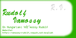 rudolf vamossy business card